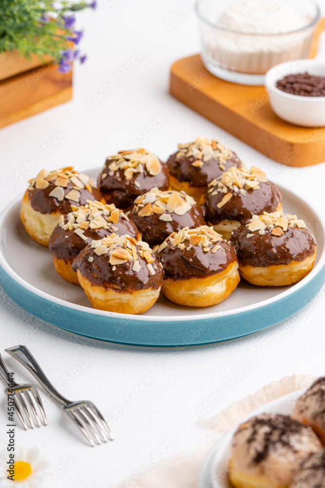 delicious homemade mini doughnut or donut.
Donut is popular in many countries and is prepared in various forms as a sweet snack that can be homemade or purchased in bakeries, supermarkets. delicious homemade mini doughnut or donut.
Donut is popular in many countries and is prepared in various forms as a sweet snack that can be homemade or purchased in bakeries, supermarkets.