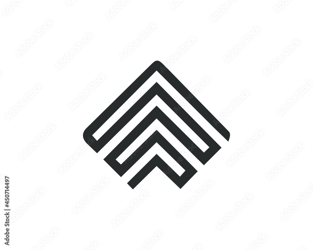 Vector geometric icon. Linear style logo. Vector geometric icon. Linear style logo.