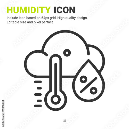 Humidity premium icon with multiple style isolated on white background from ecology collection. Vector illustration humidity concept design template for website, mobile apps, UI and UX. Editable size