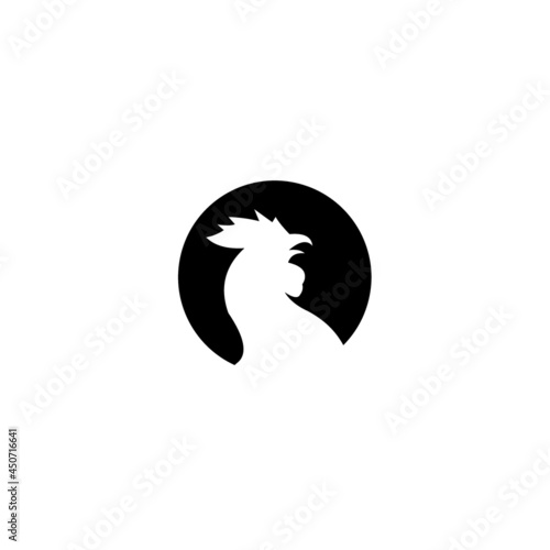 rooster logo vector template icon illustration