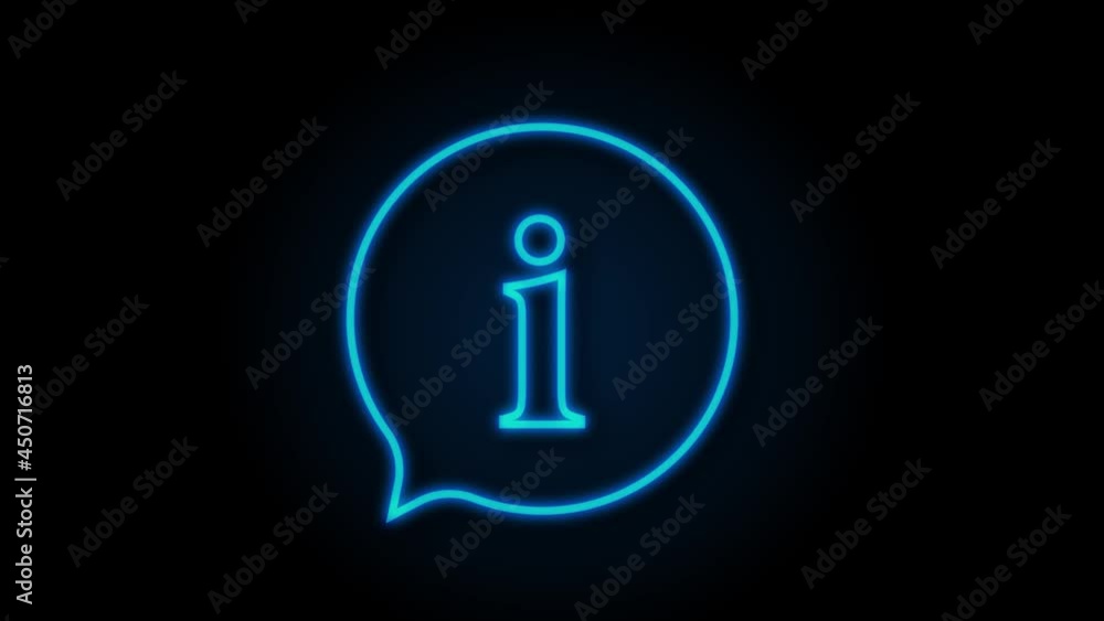 Information sign icon. Info speech bubble. Motion graphics. Information sign icon. Info speech bubble. Motion graphics.