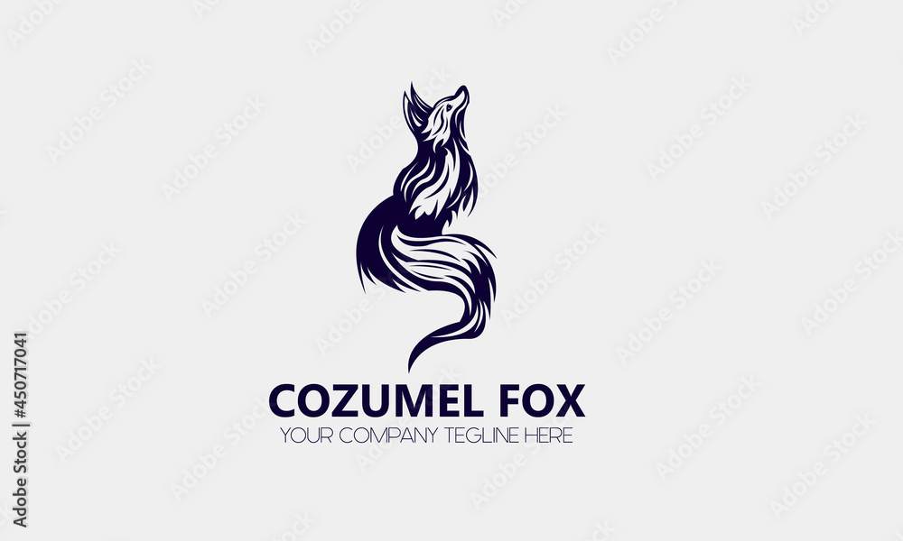 Obraz premium Fox Color Logo Design Vector 