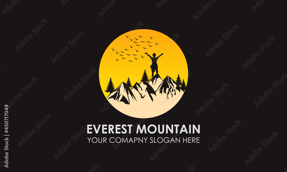 Mount Everest Logo Design template