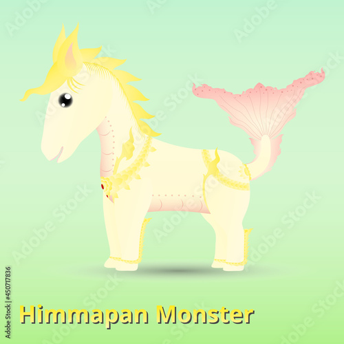 Himmapan monster cartoon style.