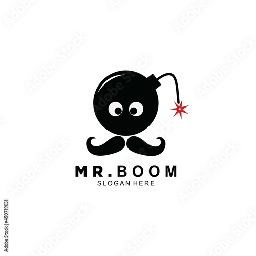 Master boom Logo Design Emblem Icon Symbol Template inspiration.