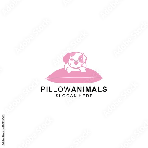 pillow animal Inspiration symbol logo icon emblem design illustration template.