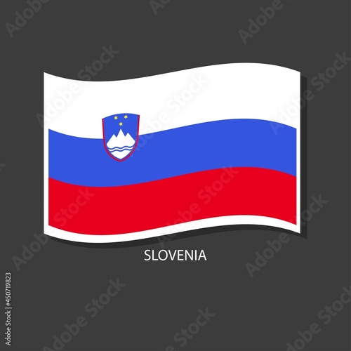 Free Download Slovenia flag vector version waving flags.  - GFXLoad
