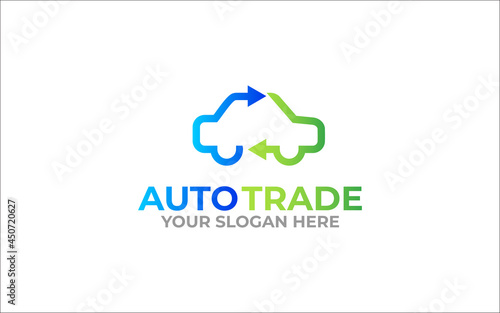 Illustration vector graphic of new trade for financial company business logo design template