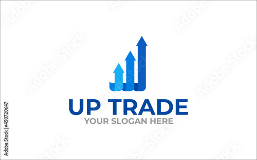 Illustration vector graphic of new trade for financial company business logo design template