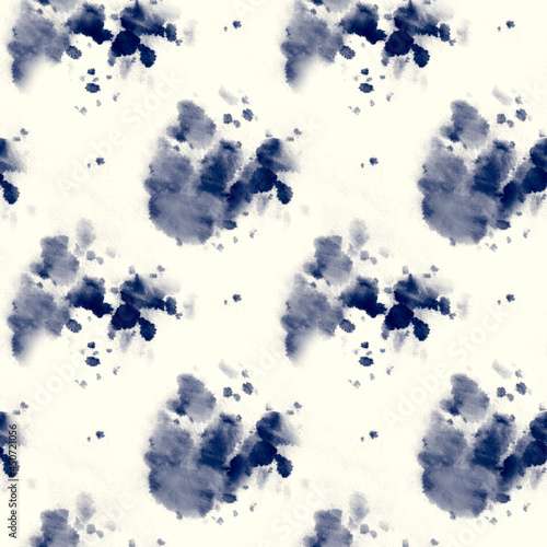 Seamless indigo blue animal print paper fabric