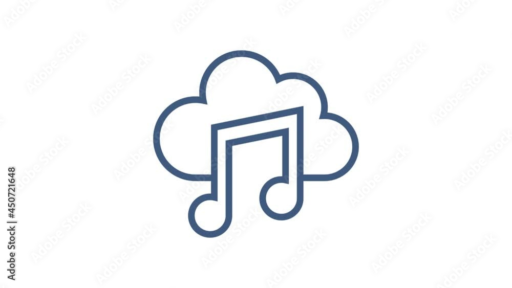 Music icon in flat style. Music, voice, record icon. Motion graphics. Music icon in flat style. Music, voice, record icon. Motion graphics.