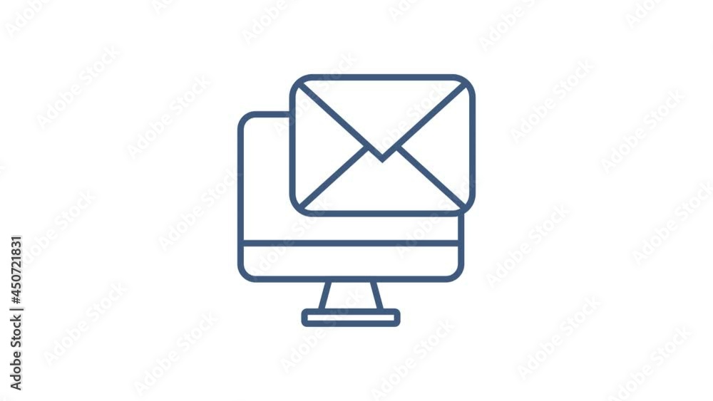 Email notification concept. New email. E-mail Marketing. Notification bell. Motion graphics. Email notification concept. New email. E-mail Marketing. Notification bell. Motion graphics.