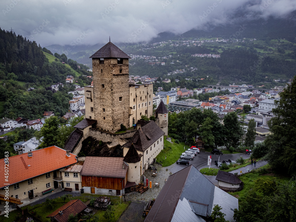 Landeck Castle in the Tyrolean village of Landeck in Austria - travel photography