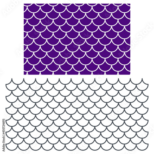 fish pattern. mermaid background vector. fish texture
