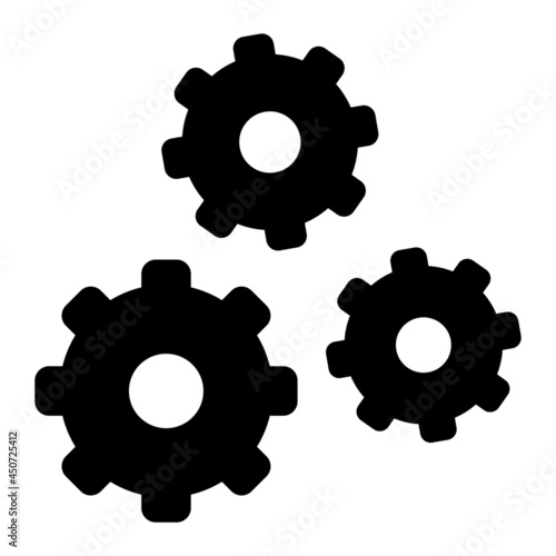 Vector Cog Wheel Glyph Icon Design