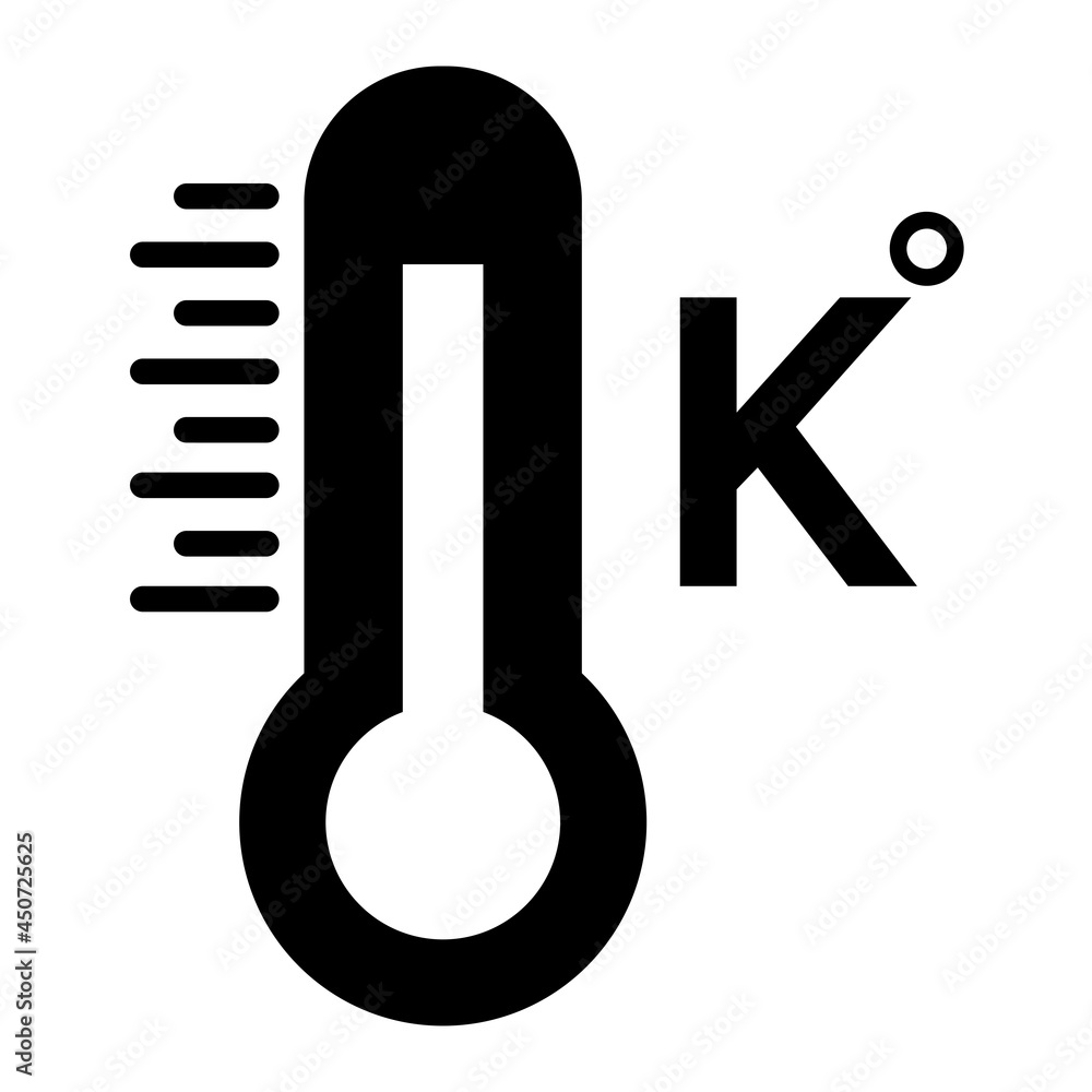 Vector Kelvin Glyph Icon Design Vector Kelvin Glyph Icon Design