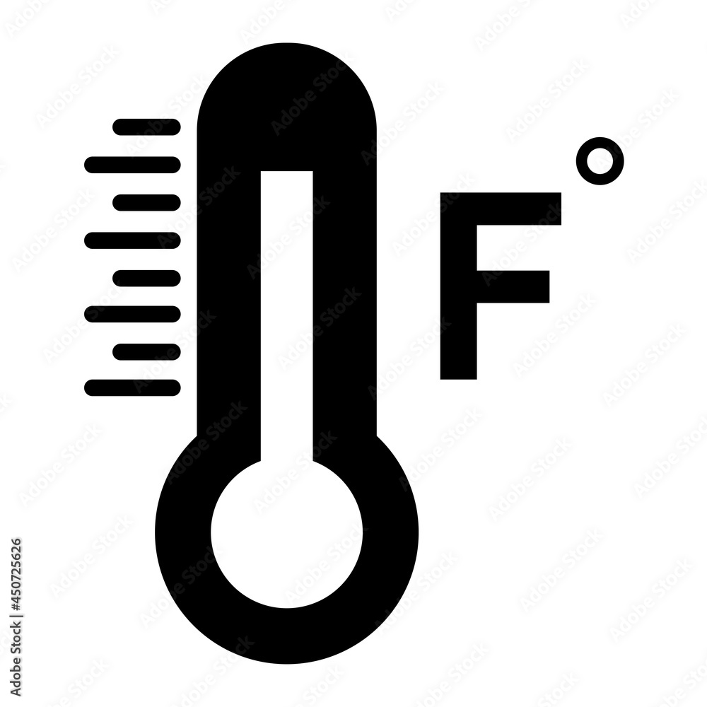 Vector Fahrenheit Glyph Icon Design Vector Fahrenheit Glyph Icon Design