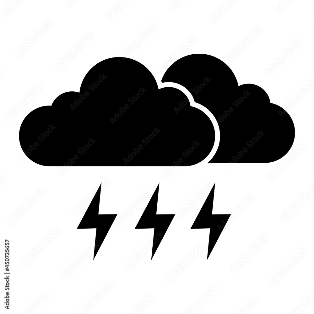 Vector Storm Glyph Icon Design Vector Storm Glyph Icon Design