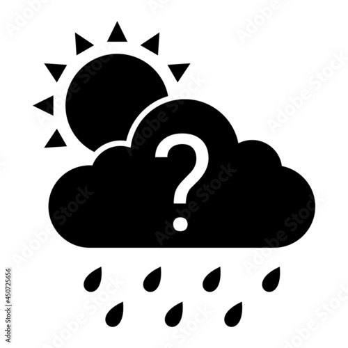 Vector Unknown weather Glyph Icon Design