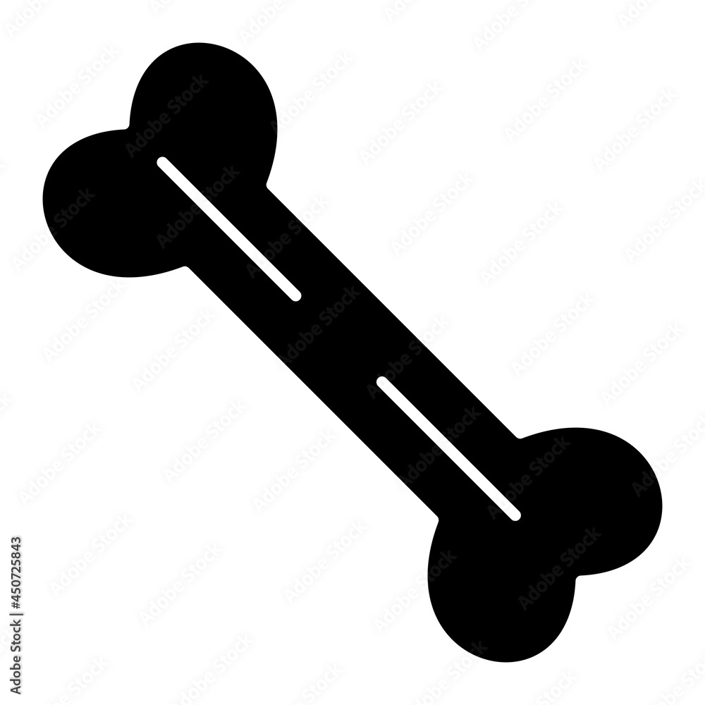 Vector Bone Glyph Icon Design Vector Bone Glyph Icon Design