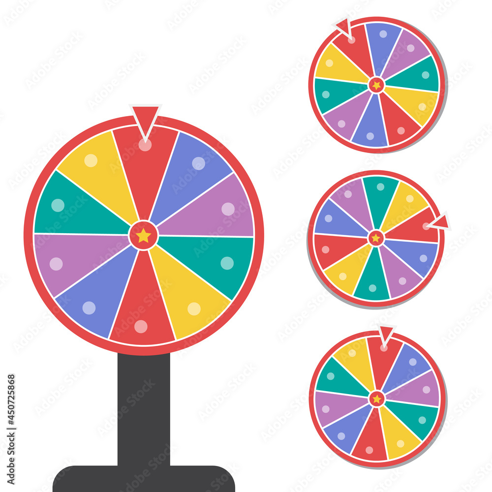 wheel luck fortune. Wheel of fortune vector illustration wheel luck fortune. Wheel of fortune vector illustration