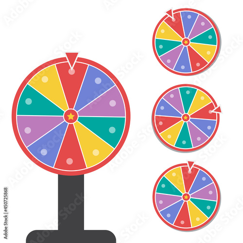 wheel luck fortune. Wheel of fortune vector illustration