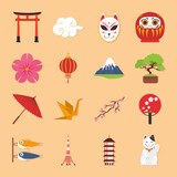 japanese symbols set