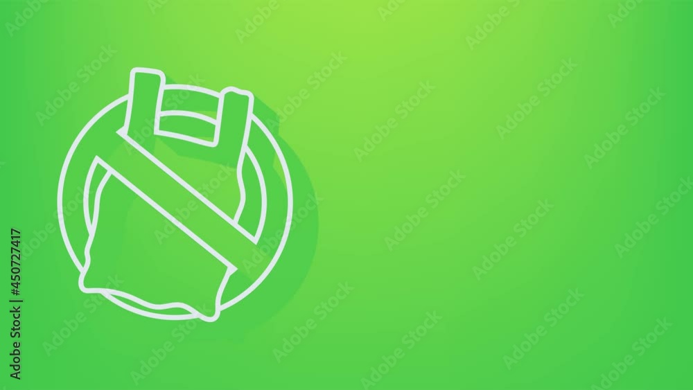 Say no to plastic bags poster. The campaign to reduce the use of plastic bags to put. Motion