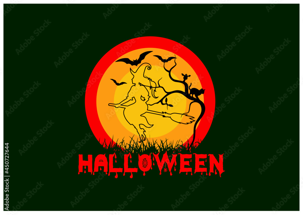 Happy Halloween Logo and Icon Design Template 5
