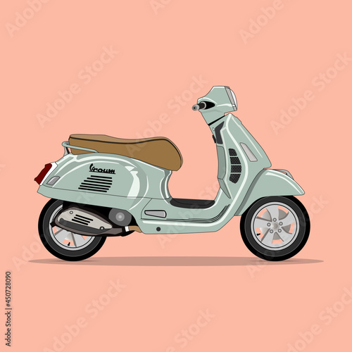 motor scooter vector nice and details