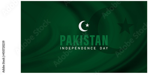 Happy Pakistan Independence Day-14th August. - Vector