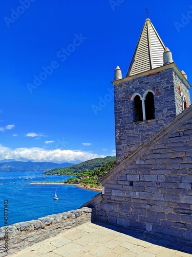 Church of San Pietro in Porto Venere on the Ligurian coast in the city of La Spezia in Italy
