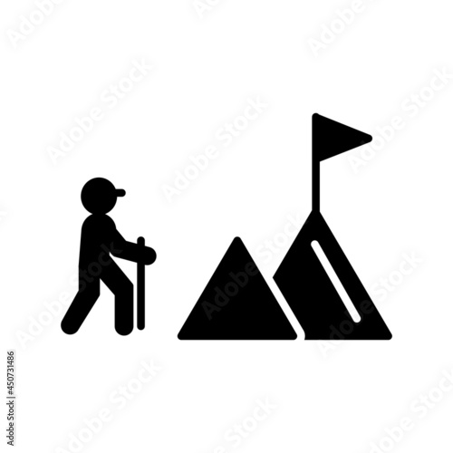 Goal Linear Vector Icon Design