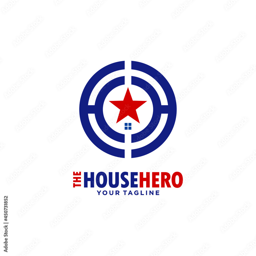 Letter H with star icon and emblem shield. Vector logo design. Letter H with star icon and emblem shield. Vector logo design.