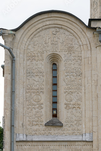 Stone carving on cathedral of Saint Demetrius in Vladimir  Russia