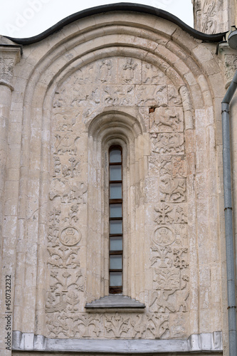 Stone carving on cathedral of Saint Demetrius in Vladimir, Russia © dimamoroz