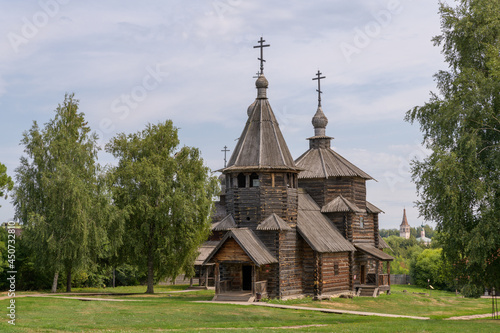 Wooden church of the Resurrection from Patakino. Suzdal, Russia