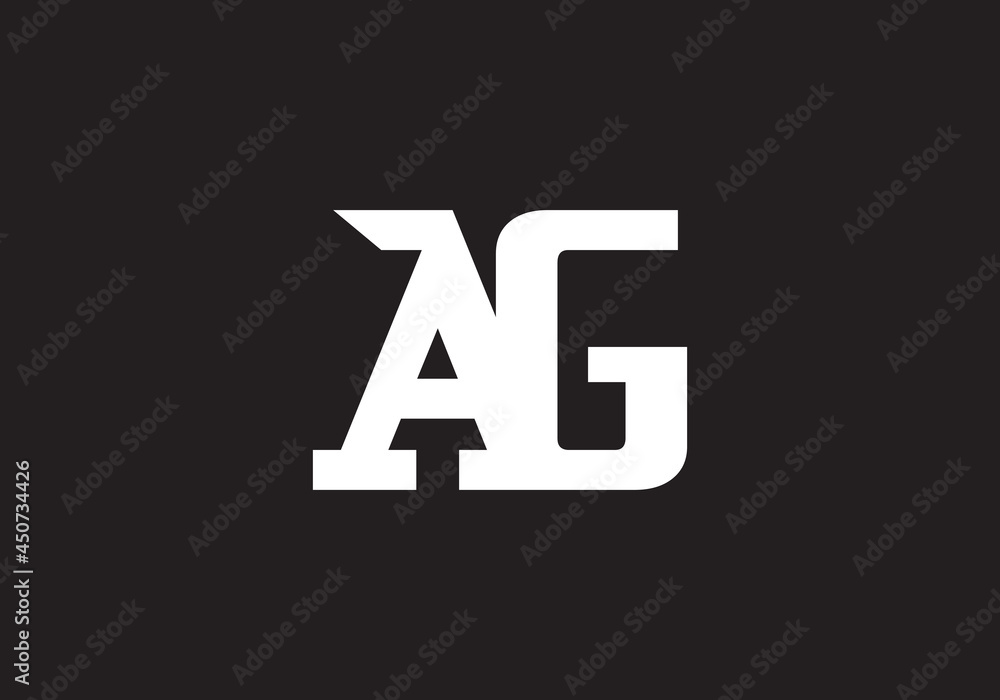 Fototapeta premium this is a creative latter AG iconic logo symbol