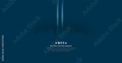 Fototapeta Patriot day USA.We will never forget. September 11