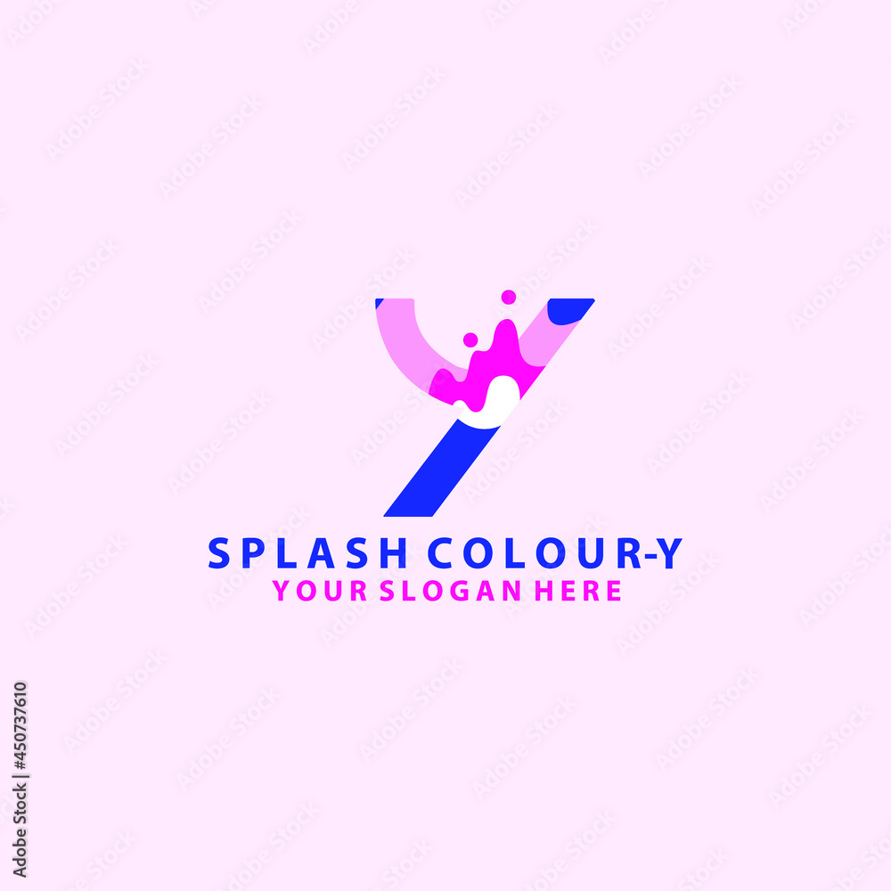 Letter Y splash initial logo Letter Y splash initial logo