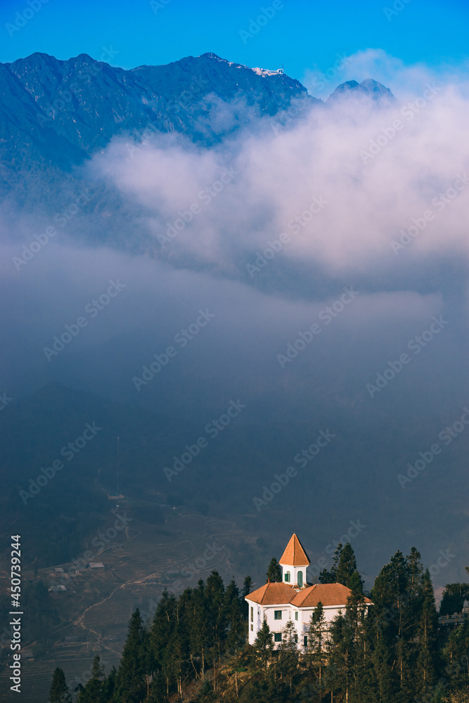 Church in the mountain, Sapa, Vietnam Church in the mountain, Sapa, Vietnam