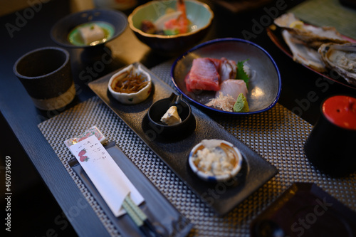 北海道積丹の民宿の夕食