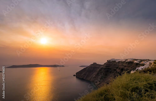 Sunset on Greek islands