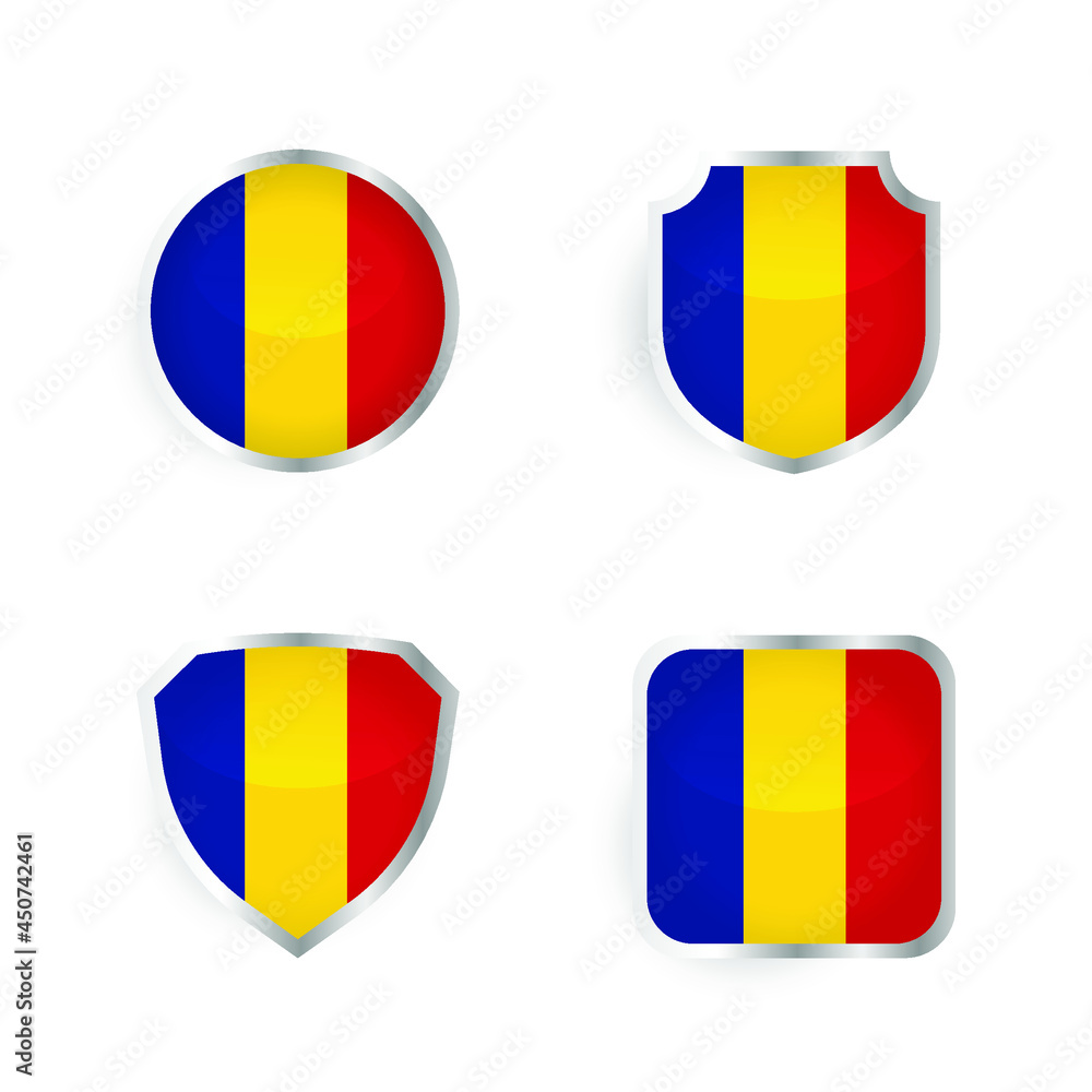 Fototapeta premium Romania Country Badge and Label Collection