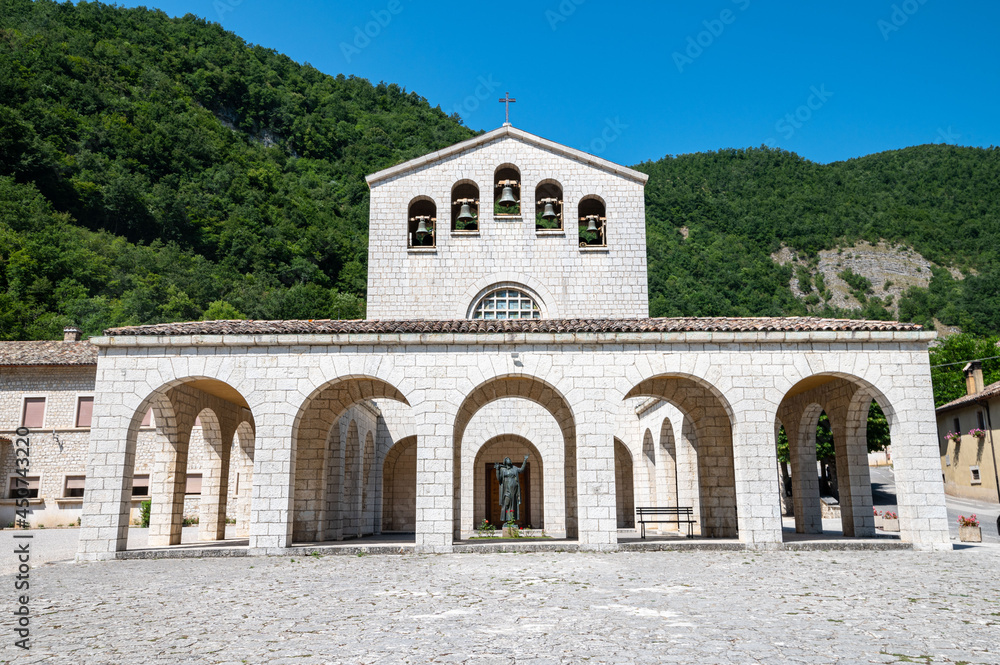 Fototapeta premium new sntuario of santa rita in the town of rocca porena