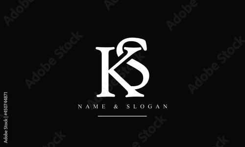 SK, KS, S, K abstract letters logo monogram