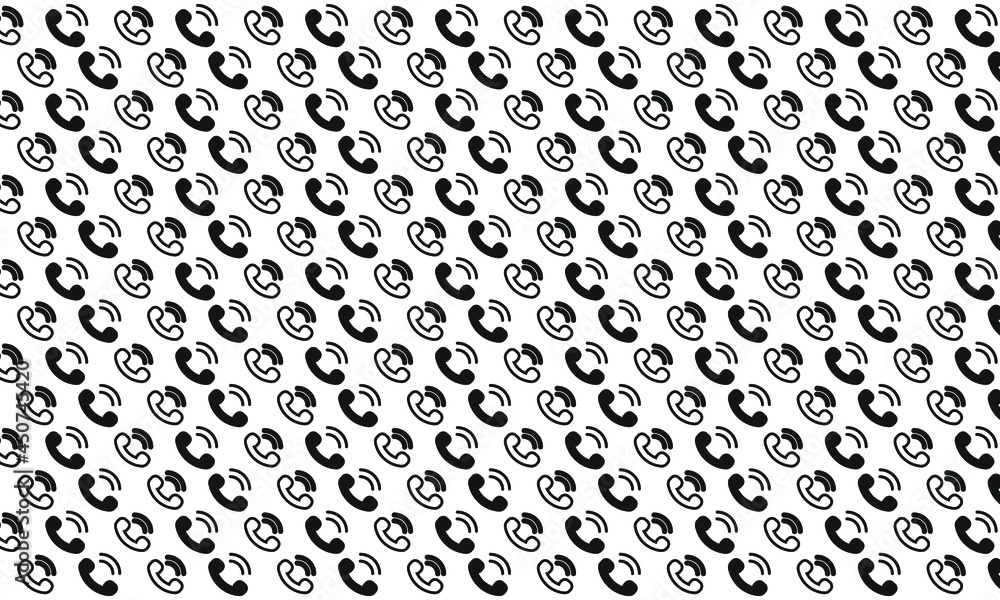Black and White Phone Call Seamless Pattern
Black and White Phone Call Seamless Pattern
