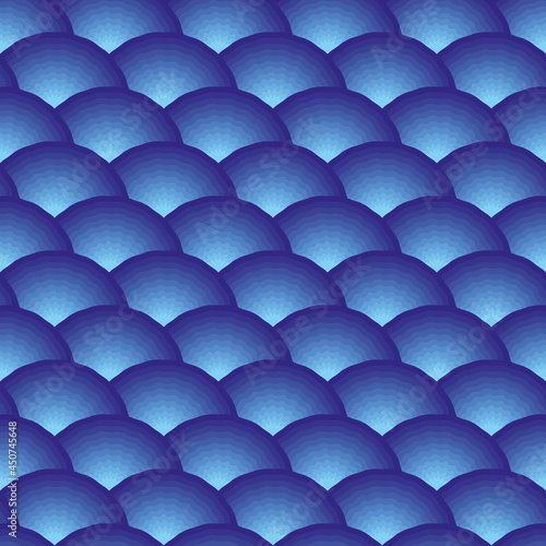 Moving Illusion Waves Asian Style - Seamless Vector Square Pattern