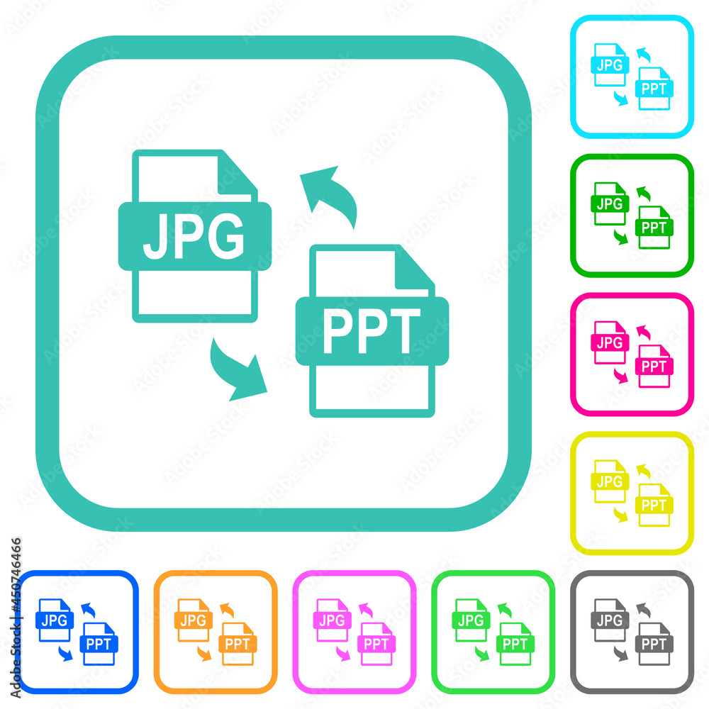 JPG PPT file conversion vivid colored flat icons JPG PPT file conversion vivid colored flat icons