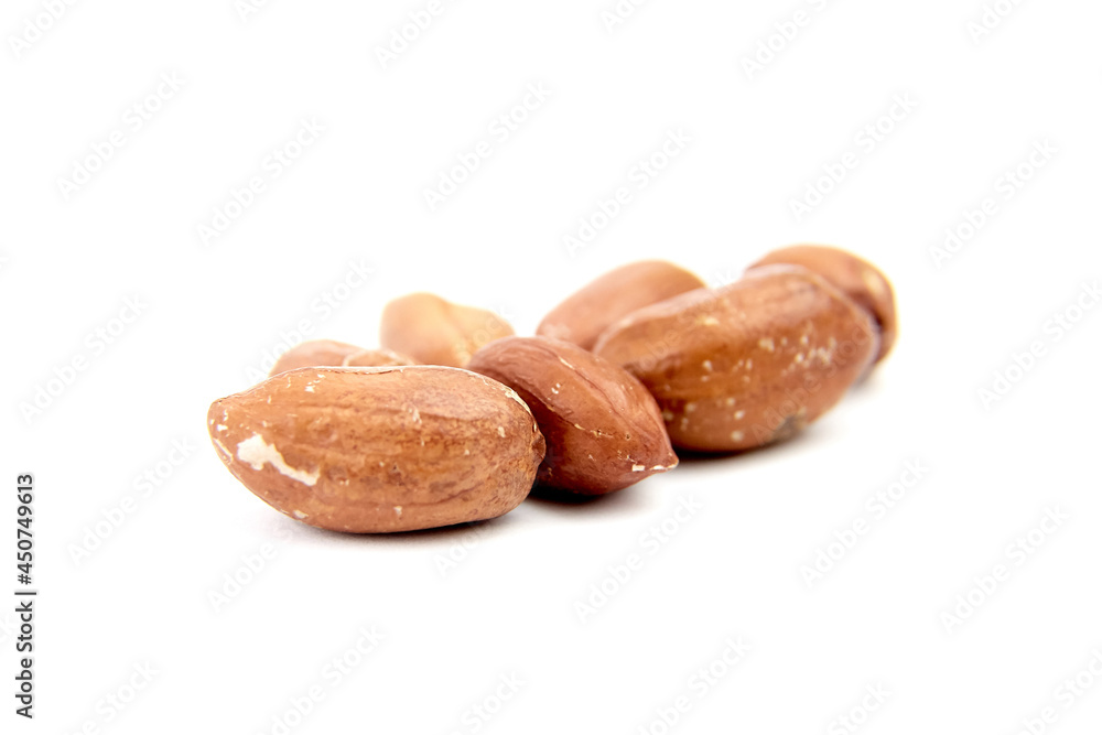 Peanuts isolated on white background. Shelled seeds Peanuts isolated on white background. Shelled seeds